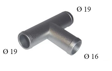 Тройник тосольный алюминиевый 19 x16 x19 mm