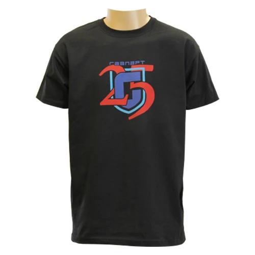 Футболка черная 25 лет M