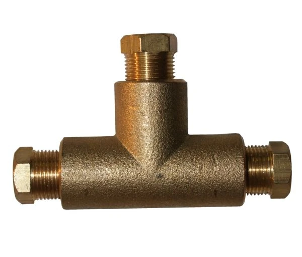 Тройник для медной трубки 6x6x6 mm ЛОВАТО в сборе